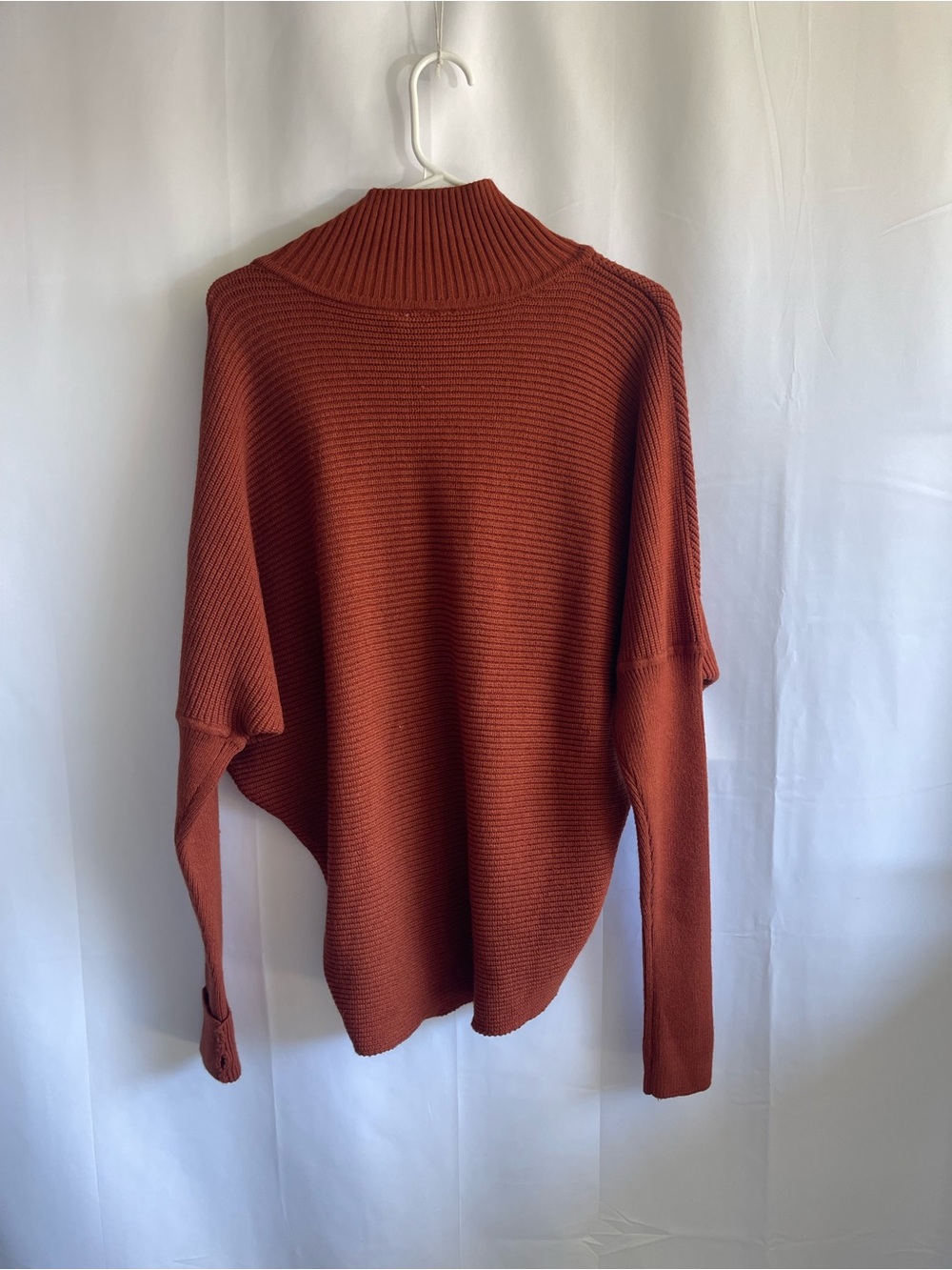Elan Rust Ribbed Turtleneck Sweater - Picture 6 of 6